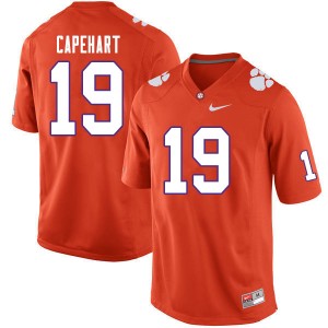 Men DeMonte Capehart Orange Clemson Tigers #19 Stitched College Football Jersey 126189-475