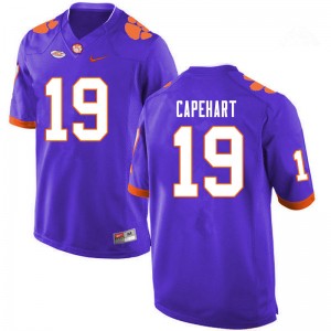 Men's DeMonte Capehart Purple Clemson Tigers #19 Game College Football Jersey 709483-575