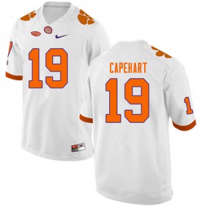Men's DeMonte Capehart White Clemson Tigers #19 Limited College Football Jersey 259689-802