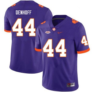 Men's Cade Denhoff Purple Clemson Tigers #44 2024-25 College Football Jersey 259931-752