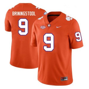 Mens Jake Briningstool Orange Clemson Tigers #9 Replica College Football Jersey 256491-325