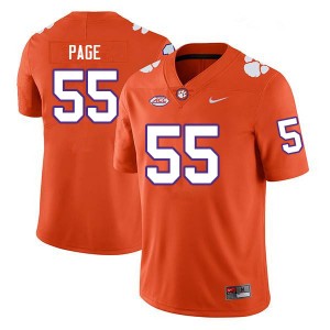 Mens Payton Page Orange Clemson Tigers #55 Official College Football Jersey 434980-822