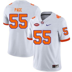 Men's Payton Page White Clemson Tigers #55 Game College Football Jersey 315969-947