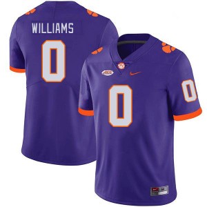 Mens Antonio Williams Purple Clemson Tigers #0 High School College Football Jersey 376617-975