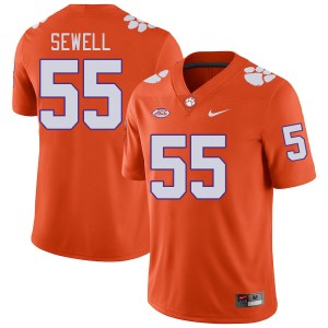 Men's Harris Sewell Orange Clemson Tigers #55 Player College Football Jersey 892862-603