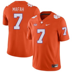 Men's Phil Mafah Orange Clemson Tigers #7 Stitched College Football Jersey 111390-739