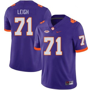 Mens Tristan Leigh Purple Clemson Tigers #71 Replica College Football Jersey 806482-381