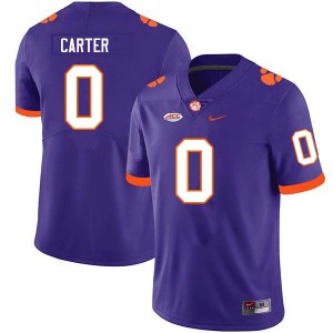 Mens Barrett Carter Purple Clemson Tigers #0 Game College Football Jersey 953200-378