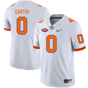Mens Barrett Carter White Clemson Tigers #0 Limited College Football Jersey 273692-676