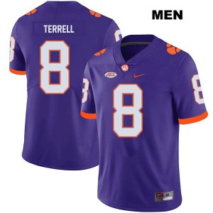Mens Avieon Terrell Purple Clemson Tigers #8 Stitched College Football Jersey 662926-187