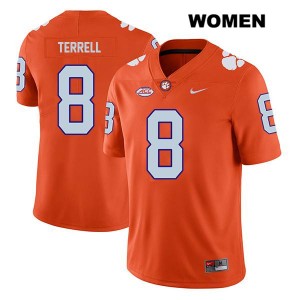 Women Avieon Terrell Orange Clemson Tigers #8 Stitched College Football Jersey 401662-822