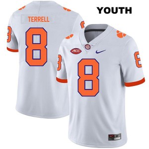 Youth Avieon Terrell White Clemson Tigers #8 Stitched College Football Jersey 477033-337