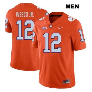 Men Bryant Wesco Jr. Orange Clemson Tigers #12 Stitched College Football Jersey 779703-196
