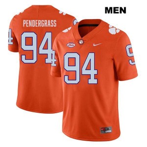 Mens Chapman Pendergrass Orange Clemson Tigers #94 Stitched College Football Jersey 593789-211