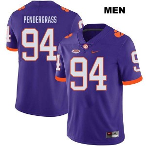 Men Chapman Pendergrass Purple Clemson Tigers #94 Stitched College Football Jersey 983654-175