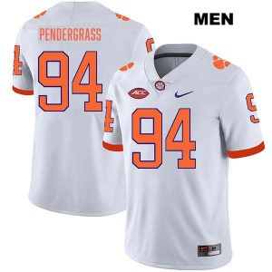 Men's Chapman Pendergrass White Clemson Tigers #94 Stitched College Football Jersey 394760-218