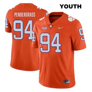 Youth Chapman Pendergrass Orange Clemson Tigers #94 Stitched College Football Jersey 528307-146