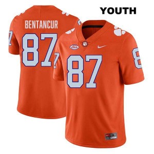 Youth Christian Bentancur Orange Clemson Tigers #87 Stitched College Football Jersey 315324-263