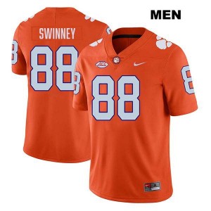 Men's Clay Swinney Orange Clemson Tigers #88 Stitched College Football Jersey 798450-286