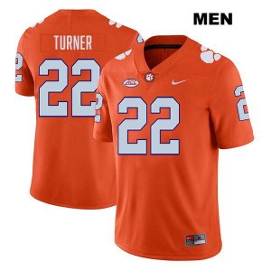 Men's Cole Turner Orange Clemson Tigers #22 Stitched College Football Jersey 337446-940