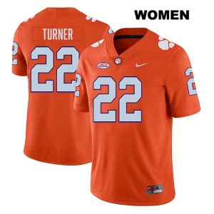 Women Cole Turner Orange Clemson Tigers #22 Stitched College Football Jersey 864054-749
