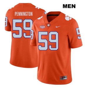 Mens Dietrick Pennington Orange Clemson Tigers #59 Stitched College Football Jersey 841726-157