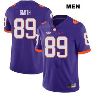 Mens Jack Smith Purple Clemson Tigers #89 Stitched College Football Jersey 633310-668