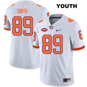 Youth Jack Smith White Clemson Tigers #89 Stitched College Football Jersey 379761-824