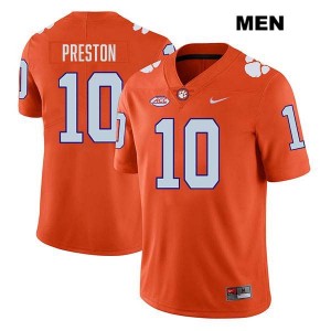 Mens Juju Preston Orange Clemson Tigers #10 Stitched College Football Jersey 122663-715