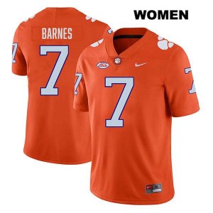 Womens Khalil Barnes Orange Clemson Tigers #7 Stitched College Football Jersey 154702-821