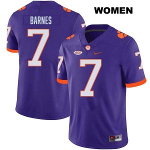 Womens Khalil Barnes Purple Clemson Tigers #7 Stitched College Football Jersey 577297-905