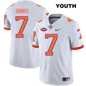 Youth Khalil Barnes White Clemson Tigers #7 Stitched College Football Jersey 873342-441