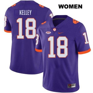 Women's Misun Kelley Purple Clemson Tigers #18 Stitched College Football Jersey 786467-782
