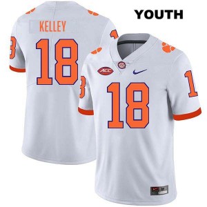 Youth Misun Kelley White Clemson Tigers #18 Stitched College Football Jersey 266461-366