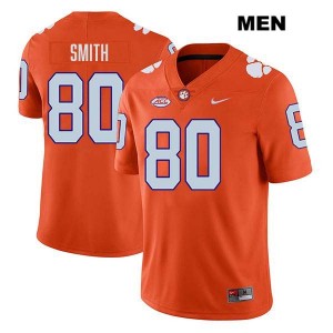Men's Tristan Smith Orange Clemson Tigers #80 Stitched College Football Jersey 361707-234