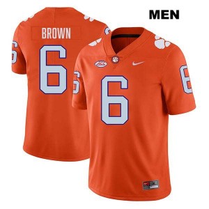 Mens Tyler Brown Orange Clemson Tigers #6 Stitched College Football Jersey 181848-329