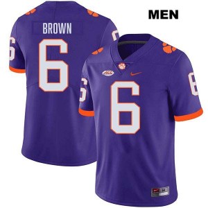 Mens Tyler Brown Purple Clemson Tigers #6 Stitched College Football Jersey 795823-683