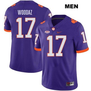 Men Wade Woodaz Purple Clemson Tigers #17 Stitched College Football Jersey 643902-182