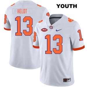 Youth Will Heldt White Clemson Tigers #13 Stitched College Football Jersey 881775-798