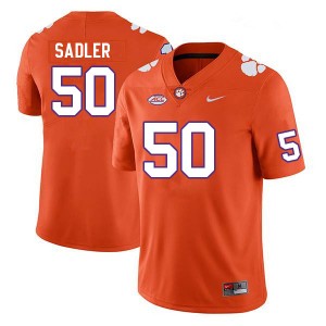 Men's Collin Sadler Orange Clemson Tigers #50 Player College Football Jersey 633465-322