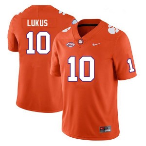 Men's Jeadyn Lukus Orange Clemson Tigers #10 High School College Football Jersey 363968-700