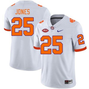 Mens Ricardo Jones White Clemson Tigers #25 Player College Football Jersey 859171-617
