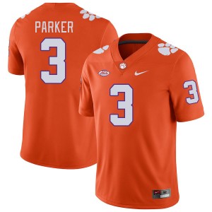 Men's T.J. Parker Orange Clemson Tigers #3 Stitched College Football Jersey 807502-834