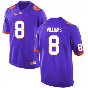 Men's Tre Williams Purple Clemson Tigers #8 Stitched College Football Jersey 955364-819