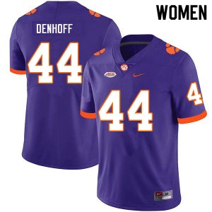 Womens Cade Denhoff Purple Clemson Tigers #44 Player College Football Jersey 694511-991