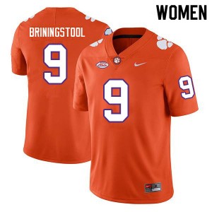 Women Jake Briningstool Orange Clemson Tigers #9 Alumni College Football Jersey 262128-165