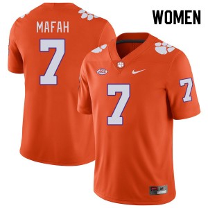 Women's Phil Mafah Orange Clemson Tigers #7 Official College Football Jersey 509541-767