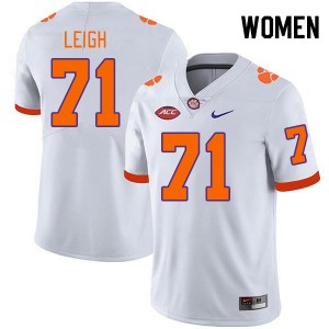 Women's Tristan Leigh White Clemson Tigers #71 Official College Football Jersey 792629-627