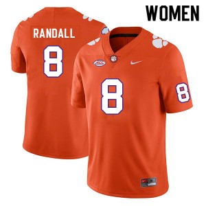 Women's Adam Randall Orange Clemson Tigers #8 Official College Football Jersey 599329-266