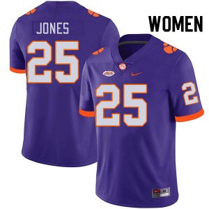 Women's Ricardo Jones Purple Clemson Tigers #25 Alumni College Football Jersey 356423-161